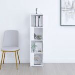 vidaXL Rohová skrinka biela 33x33x132 cm drevotrieska – Obrázok 3