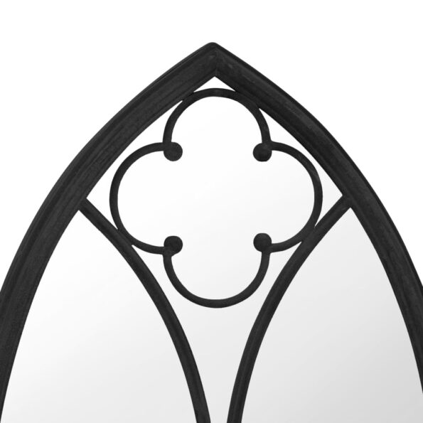 vidaXL Záhradné zrkadlo, čierne 70x30 cm, železo na vonkajšie použitie – Obrázok 5