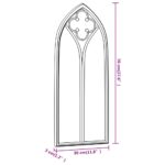 vidaXL Záhradné zrkadlo, čierne 70x30 cm, železo na vonkajšie použitie – Obrázok 6