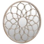vidaXL Záhradné zrkadlo pieskové 40x3 cm okrúhle exteriérové železo – Obrázok 3