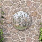 vidaXL Záhradné zrkadlo pieskové 40x3 cm okrúhle exteriérové železo