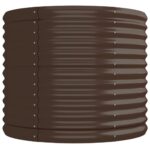 vidaXL Vyvýšený záhradný záhon práškovaná oceľ 224x80x68 hnedý – Obrázok 4