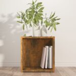 vidaXL Bočný stolík dymový dub 33x33x34,5 cm spracované drevo – Obrázok 3