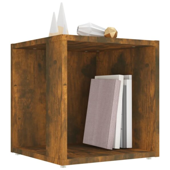 vidaXL Bočný stolík dymový dub 33x33x34,5 cm spracované drevo – Obrázok 4