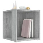 vidaXL Príručný stolík sivý dub sonoma 33x33x34,5 cm spracované drevo – Obrázok 4