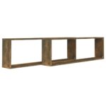 vidaXL Kockové police 2 ks dymový dub 100x15x30 cm spracované drevo – Obrázok 3