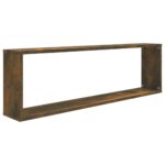 vidaXL Kockové police 2 ks dymový dub 100x15x30 cm spracované drevo – Obrázok 5