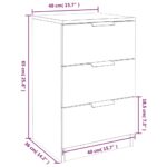 vidaXL Nočný stolík dymový dub 40x36x65 cm – Obrázok 9