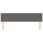 vidaXL Čelá postele 2 ks sivé 90x5x78/88 cm umelá koža – Obrázok 3