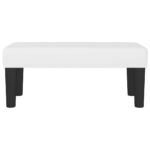 vidaXL Lavička biela 70x30x30 cm umelá koža – Obrázok 3