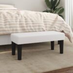 vidaXL Lavička biela 70x30x30 cm umelá koža