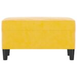 vidaXL Lavička žltá 70x35x41 cm zamat – Obrázok 3