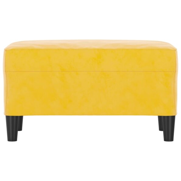 vidaXL Lavička žltá 70x35x41 cm zamat – Obrázok 3