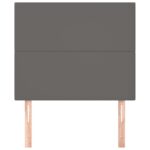 vidaXL Čelá postele 2 ks sivé 90x5x78/88 cm umelá koža – Obrázok 3