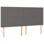 vidaXL Čelo postele sivé 180x5x118/128 cm umelá koža – Obrázok 2