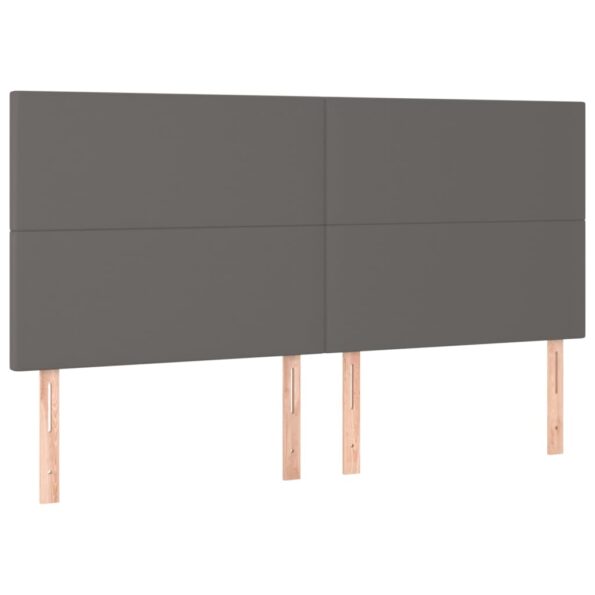 vidaXL Čelo postele sivé 180x5x118/128 cm umelá koža – Obrázok 2