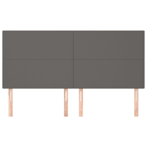 vidaXL Čelo postele sivé 180x5x118/128 cm umelá koža – Obrázok 3