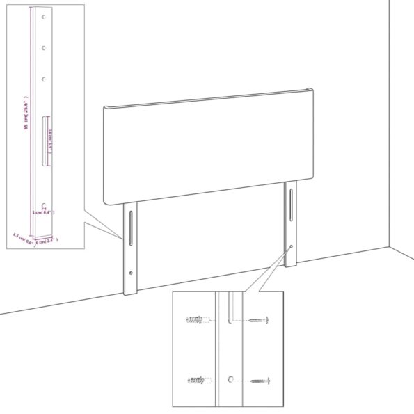 vidaXL Čelo postele sivé 180x5x118/128 cm umelá koža – Obrázok 5