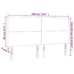 vidaXL Čelo postele sivé 180x5x118/128 cm umelá koža – Obrázok 8
