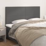 vidaXL Čelo postele sivé 180x5x118/128 cm umelá koža
