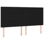 vidaXL Čelá postele 4 ks čierne 90x5x78/88 cm látka – Obrázok 2