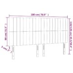 vidaXL Čelá postele 4 ks čierne 90x5x78/88 cm látka – Obrázok 8