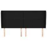 vidaXL Čelo postele so záhybmi čierne 163x23x118/128 cm látka – Obrázok 3