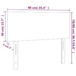 vidaXL Čelo postele s LED čierne 90x5x78/88 cm látka – Obrázok 6