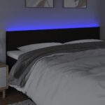 vidaXL Čelo postele s LED čierne 160x5x78/88 cm látka – Obrázok 3