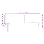 vidaXL Čelo postele s LED čierne 160x5x78/88 cm látka – Obrázok 6