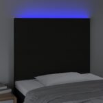 vidaXL Čelo postele s LED čierne 80x5x118/128 cm látka – Obrázok 3