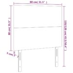 vidaXL Čelo postele s LED čierne 80x5x118/128 cm látka – Obrázok 6