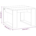 vidaXL Príručný stolík dymový dub 50x50x35 cm spracované drevo – Obrázok 8