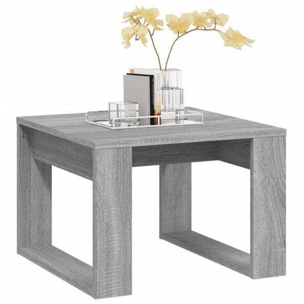 vidaXL Príručný stolík sivý dub sonoma 50x50x35 cm spracované drevo – Obrázok 4