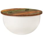 vidaXL Konferenčný stolík biely 50x27 cm recyklovaný masív – Obrázok 10