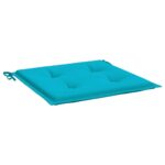 vidaXL Podložky na záhradné stoličky 6 ks tyrkysové 40x40x4 cm látka – Obrázok 4