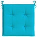 vidaXL Podložky na záhradné stoličky 6 ks tyrkysové 40x40x4 cm látka – Obrázok 5