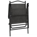 vidaXL Skladacie záhradné stoličky 2 ks melanž sivé oceľ a textilén – Obrázok 8