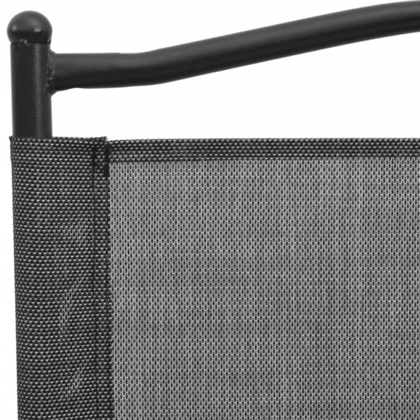 vidaXL Skladacie záhradné stoličky 2 ks melanž sivé oceľ a textilén – Obrázok 10