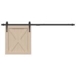 vidaXL Súprava mini posuvných dverí na skriňu čierna 122cm uhlík. oceľ