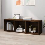vidaXL Knižnica/TV skrinka hnedý dub 36x30x114 cm spracované drevo – Obrázok 6