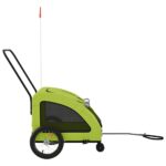 vidaXL Cyklovozík pre zvieratá, zelený, oxfordská látka, železo – Obrázok 6