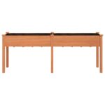 vidaXL Kvetináč s vložkou hnedý 203x53x76 cm jedľový masív – Obrázok 4