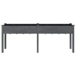 vidaXL Kvetináč s vložkou sivý 203x53x76 cm jedľový masív – Obrázok 4