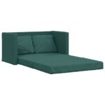 vidaXL Podlahová rozklad. pohovka 2v1 tmavozelená 112x174x55 cm látka – Obrázok 2