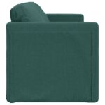 vidaXL Podlahová rozklad. pohovka 2v1 tmavozelená 112x174x55 cm látka – Obrázok 6