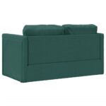 vidaXL Podlahová rozklad. pohovka 2v1 tmavozelená 112x174x55 cm látka – Obrázok 7