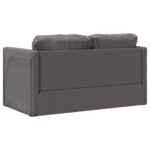 vidaXL Podlahová rozkladacia pohovka 2v1 sivá 112x174x55 cm umelá koža – Obrázok 7