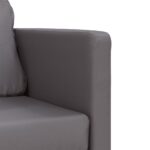 vidaXL Podlahová rozkladacia pohovka 2v1 sivá 112x174x55 cm umelá koža – Obrázok 8