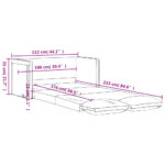 vidaXL Podlahová rozkladacia pohovka 2v1 sivá 112x174x55 cm umelá koža – Obrázok 11